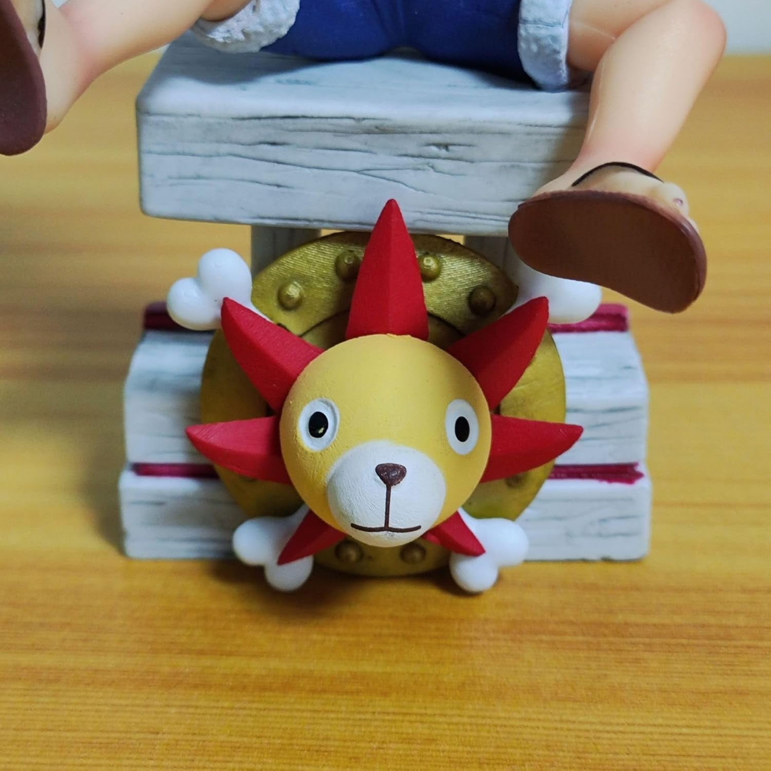 Newly Luffy Figure Sitting Q Version Hat Monkey D. Luffy Anime Figures 16cm/6.3inch Handmade PVC Cartoon Character Model Decoration Craft Gift