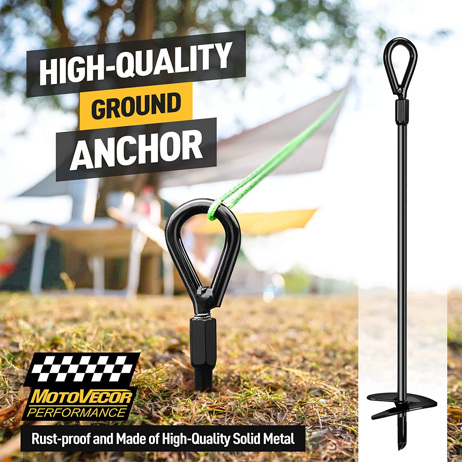 Facega 18 Inch Ground Anchor Shed Anchor Kit Greenhouse Tie Down Ground Stakes With Drillable 8517