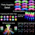thumbnail image 3 of Micrency  142Pcs Glow in the Dark Party Supplies Light Up Toys Dance Party Favors for Kids,Carnival Neon Toys Bulk Party Pack With Glow Sticks, Glasses, LED Foam Light Sticks, Ring、Hairbands, 3 of 7