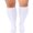 White, variant on WIZUTIZ Mens Women Plus Size Socks High Tube Breathable Solid Color Running Fitness Calf Support