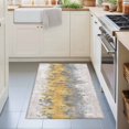 thumbnail image 3 of Entryway Rug 2'x3', Yellow Grey Abstract Kitchen Runner Rugs Non-Slip Carpet Mats, Gradient Geometric Graffiti Modern Art Bedside Rugs Runners Washable Floor Carpet for Bathroom Laundry Room, 3 of 8