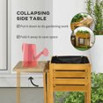 thumbnail image 4 of Outsunny Jardinière Surélevée en Bois avec Table d'Appoint Pliante, 4 of 9