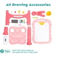 thumbnail image 5 of Ealing Easel for Kids,Rotatable Double Sided Adjustable Art Easel with Painting Accessories for Toddlers Girls,Pink, 5 of 9