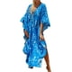 thumbnail image 1 of Mujeres Kaftan Bikini Cover Ups Suelta Manga Larga Vestido de Playa Traje de Baño Blusa Casual Loungewear Nituyy Bata de playa estampada, 1 of 5