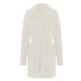 thumbnail image 6 of Hrsba Fleece Robe for Men,Solid Color Double Fleece Turn Down Collar Open Front Sleep Robe With Belt Wearable Outdoor Fall Bathrobe, 6 of 8