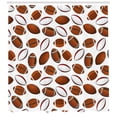 thumbnail image 3 of Ambesonne American Football Shower Curtain, Rugby Balls, 69"Wx84"L, Caramel Ruby White, 3 of 3