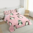 thumbnail image 3 of Castle Fairy Cartoon Penguin Girl 3 Pieces Queen Comforter Set,Polka Dots Ultra Soft Bedding Sets,Festival Christmas Bedding Comforter Set,Ultra Soft Home Decor, 3 of 8