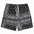thumbnail image 2 of NOLDARES Men's Lightweight Hawaii Jogger Shorts Soft Drawstring Waist with Pockets Outdoor Sports Shorts(Black,S), 2 of 4