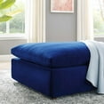 thumbnail image 2 of Modway Commix Down Filled Overstuffed Performance Velvet Ottoman in Navy, 2 of 8
