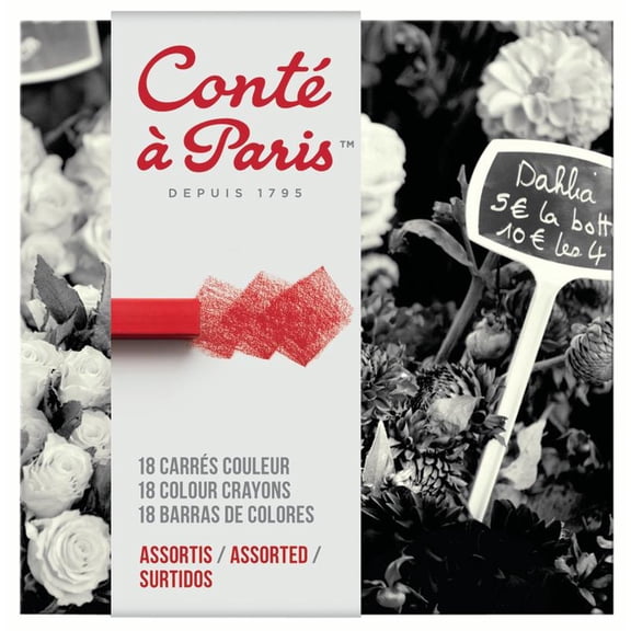 Conté Crayon Set, 18-Color Set
