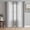 Dark gray, variant on Sheer Curtains 45 Inch Length 2 Panels Set for Kitchen, Ombre Black White Semi Sheer Curtains for Windows, Simple Abstract Striped Farmhouse Voile Window Treatments Rod Pocket Curtain