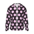 thumbnail image 1 of Fotbe Pink Groovy Disco Ball Chaqueta con Protección Solar UPF 50+ para Hombre y Mujer, Camisa con Capucha y Bolsillos-Medium, 1 of 7