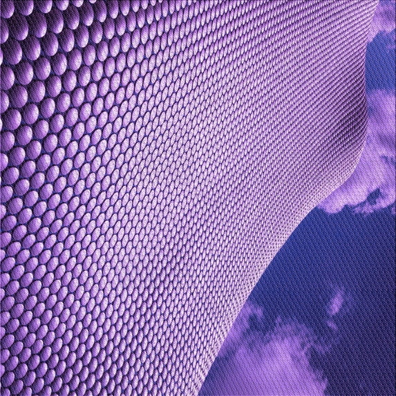 Ahgly Company Indoor Square Patterned Purple Amethyst Purple Area Rugs, 7' Square