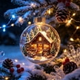 thumbnail image 4 of Christmas Story Ornaments, Glowing Winter Cabin with Windows & Fireplace for Christmas Tree Decor, Holiday Home Decor& Festive Gift, 4 of 6