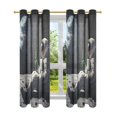 thumbnail image 7 of Yayeee Window Curtains Set of 2 for Living Room Light Filtering 63"x42", Sitting on The Moon, 7 of 7