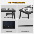 thumbnail image 5 of SHAINFUN Metal Raised Dog Bowl Stand for Large and Medium Dogs, Stronger Elevated Dog Bowls with Sprill Proof Mat, Dog Food & Water Bowls 10" Tall Dog Feeder, 5 of 9