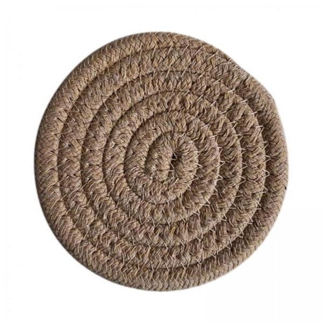 2 Manteles Individuales Rústicos Trenzados Antideslizantes Para Mesa De Granja, Para Fiestas, Cocinas Y Hogares, 11 Cm