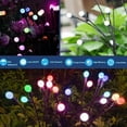 thumbnail image 5 of YiJuHui 2pcs Solar Powered Outdoor Lights, Waterproof Garden Stake Lights with Auto On/Off, 8 Modes Color Changing LED for Yard Pathway Landscape Decoration, 5 of 6