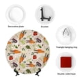 thumbnail image 4 of Picia Cute Vegetables Pattern Bone China Decorative Plate – Wall Decor with Stand and Adhesive, Elegant Ornament for Living Room, Office, or Entryway-8in, 4 of 6