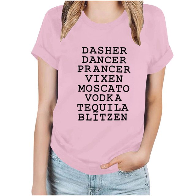 LSLJS T-shirt à Manches Courtes Imprimé Col Rond Mode pour Femmes, Chemise Décontractée Ample, Cadeaux pour Femmes