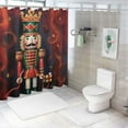thumbnail image 7 of Shiartex Nutcracker Shower Curtain with Hooks, Chic Modern Bathroom Decor Set, 100% Polyester Fabric, Christmas Theme, Various Sizes 60x72, 7 of 7