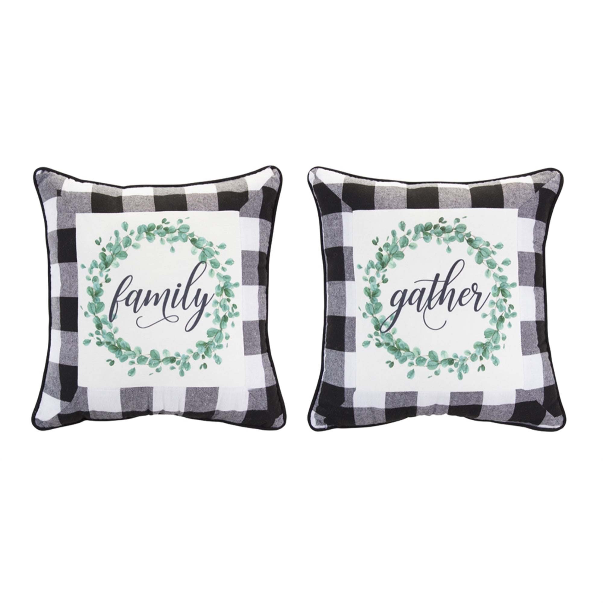 Word Pillow (Set of 2) 16.5" Polyester
