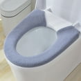 thumbnail image 5 of Stretchable Toilet Cover Cozival Stretchable Toilet Seat Cover, Soft Cushioned Warmer for Elongated Oval Toilet, Washable and Easy to Install, Non-Slip Comfortable Lid Cushion, Cushioned Seat Warmer, 5 of 9