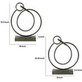 thumbnail image 5 of Metal Abstract Sculpture with Rectangular Base, Set of Two, Gray, 5 of 5