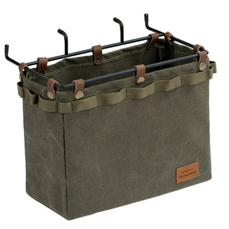 

Camp Table Side Storage Bag Multifunctional Folding Canvas Bags Large Capacity Picnic Supplies Cookware Tableware Organizer Bag