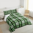 thumbnail image 3 of Homewish Chic Square Abstract Bedding Comforter Set for Adult, Green Checkered Twin Comforter Sets, Modern Buffalo Plaid Reversible Bedding Set, Luxury Bedroom Decor, 2 Pieces, 3 of 8