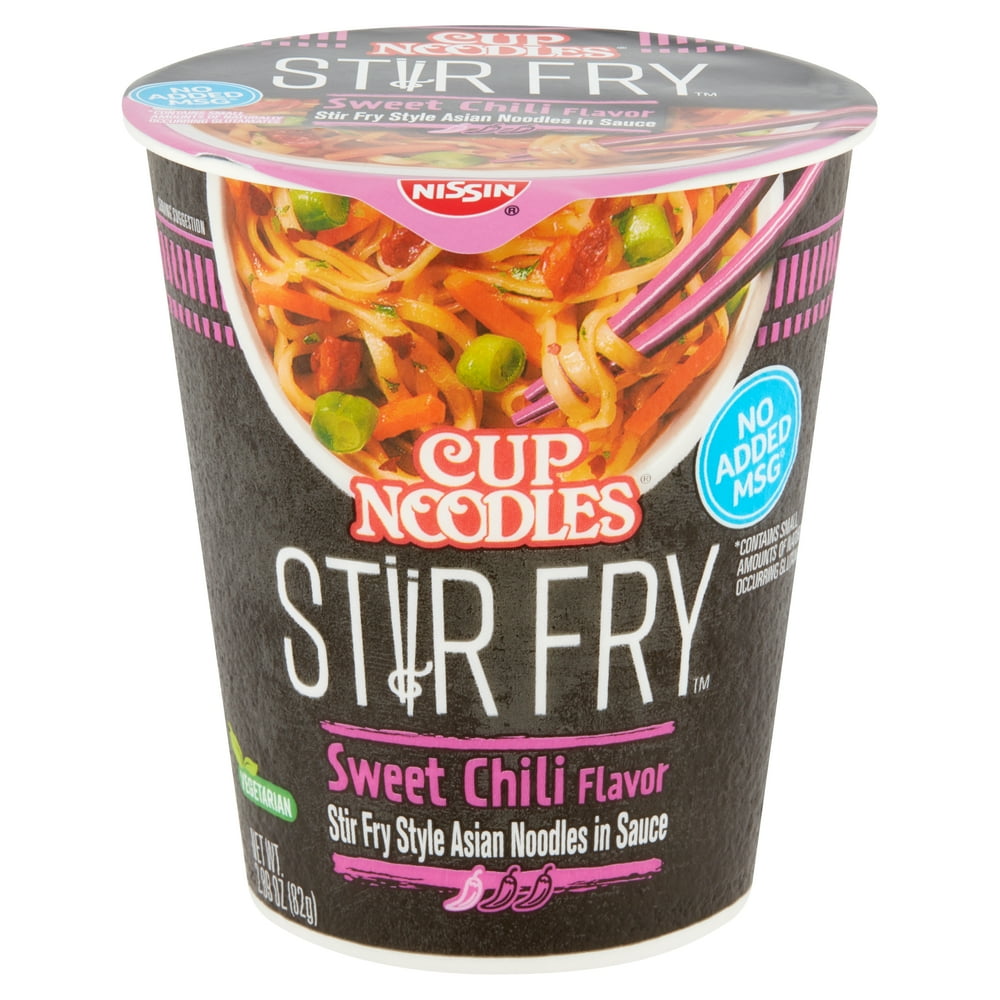 Nissin Cup Noodles Stir Fry Sweet Chili Flavor Noodles, 2.89 oz