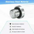 thumbnail image 2 of Uxcell 2-Pack Tapón de ajuste de tubería de cabeza hexagonal interior M10x1.25mm, tapón de socket de acero inoxidable con tornillo de sellado O-Ring, 2 of 6