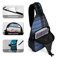 thumbnail image 4 of Full Print Chest Bag 8×15in Outer Large Bag On Both Sides Of Mesh Bag Inside Pocket Design Sponge Pad Shoulder Strap MidnightBlue Buffalo Plaid Check Tartan Scotland_3, 4 of 8