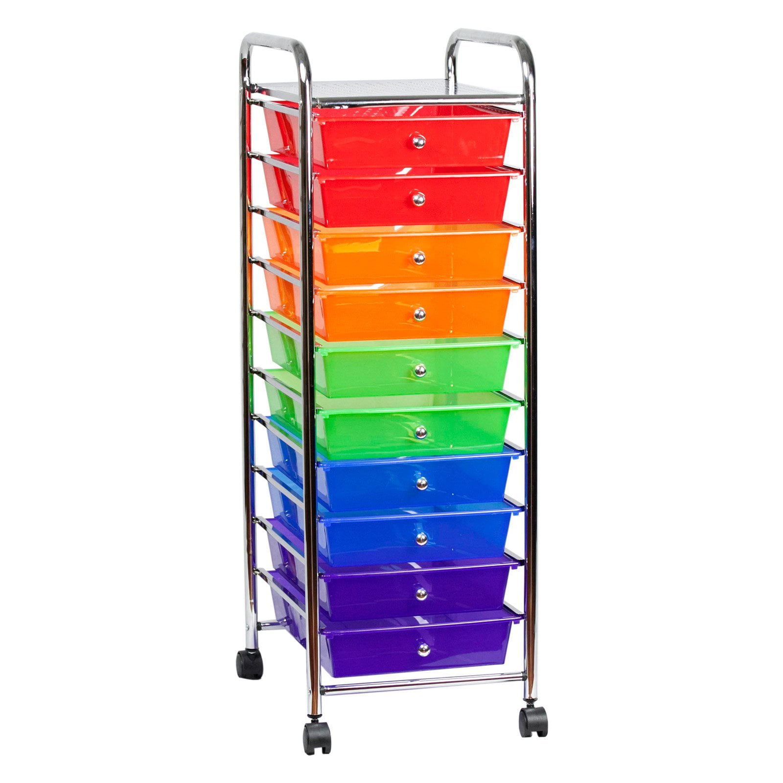 Sunbeam 10Drawer Rolling Cart, MultiColor