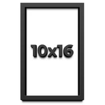 10x16 Shadow Box Frame Black | 1 inches Deep Real Wood Contemporary Shadowbox Display Frame | UV