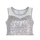 thumbnail image 4 of Vestido de Niña Gris de Tul con Lentejuelas Alto-bajo para Boda y Fiesta 7, 4 of 5