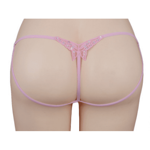 WIFORNT Women G-String Thong Summer Butterfly Lace Panties Low Waist  Elastic Underwear Underpants