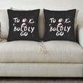 thumbnail image 3 of Set of 2 18x18in Throw Pillow Covers with Playful ' TO BOLDLY GO ' Design Stylish Black Background Perfect for Couch Bed or Car, 3 of 8