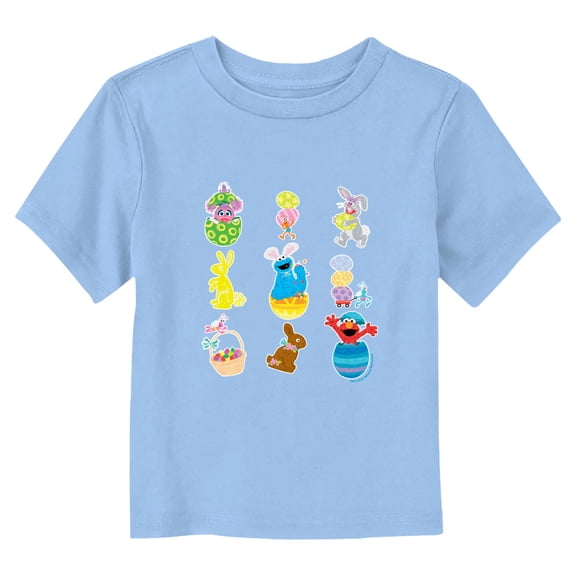 Toddler Sesame Street Easter Eggs and Friends T Shirt