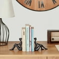 thumbnail image 6 of Brown Cast Iron Abstract Sitting Female Sculpture Pair Bookend Set of 2 - Tabletop Figurines For Desks, Accent Tables, or Shelves, 6 of 8