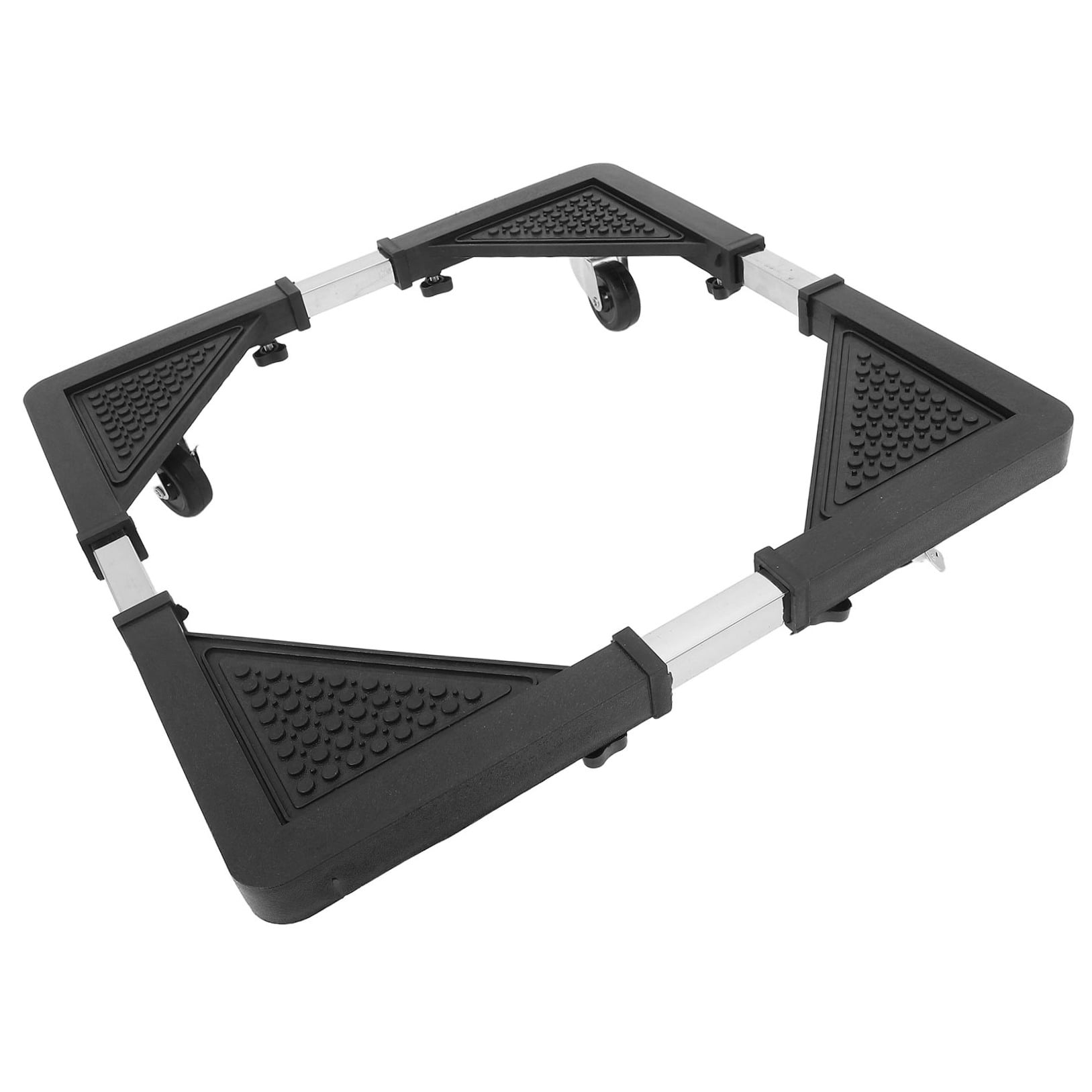 OUNONA Adjustable Refrigerator Base Stand with Stainless Steel Frame and Smooth Rolling Wheels for Easy Mobility