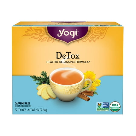 Yogi Tea, DeTox Tea, Tea Bags, 32 Ct, 2.04 OZ (Best Herbal Tea For Detox And Weight Loss)