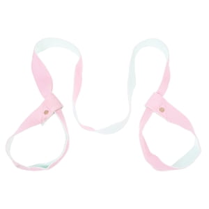 COMPUKAS Pink 144X0.16in Cotton Yoga Mat Band for and Exercise Lovers