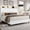 White, variant on Breltam Queen Upholstered Platform Bed with Wingback Headboard - Velvet Fabric, Built-in LED Lights & USB Charging Station, No Box Spring Needed, Beige