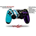 thumbnail image 2 of Skin for Sony PS4 Dualshock Controller PlayStation 4 Original Slim and Pro Black Waves Neon Teal Purple (CONTROLLER NOT INCLUDED), 2 of 3