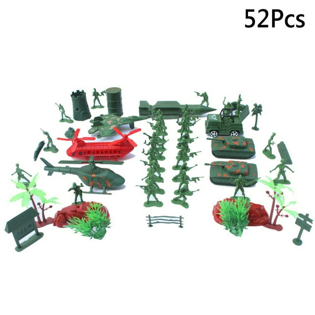 Cuteam Mini Army Toy,16/52Pcs Mini Classic Soldiers Figures Models