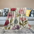 thumbnail image 2 of COMIO Wildflowers Floral Throw Blanket Colorful Watercolor Poppy Cornflower and Chamomile Decorative Soft Warm Cozy Blanket Plush Throws ​Blankets, 2 of 6