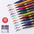 thumbnail image 3 of Veecome Calligraphy Sketch Brush Pens, Soft Pen Point, Assorted Ink Colors, 12 Pack, 3 of 6