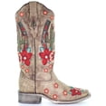 thumbnail image 2 of Corral Women's Cactus Floral Embroidery Overlay Western Boot Square Toe - A3769 7 1/2 M  US, 2 of 5