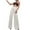 Silver, variant on QIPOPIQ Women's Sexy Metallic Sparkly High Waist Wide Leg Pants Trousers Clubwear Long Pants Clearance